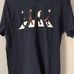 Doctor Who x The Beatles Abbey Road Men's L T-Shirt Hot Topic
